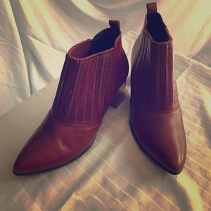 Red Ecco Ankle Boots NWOT